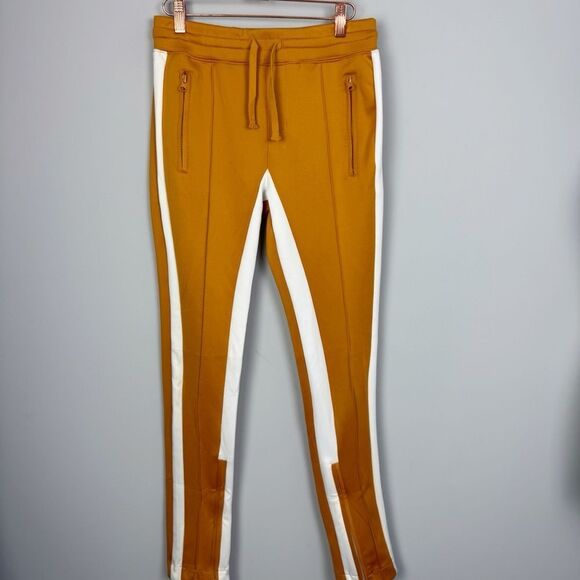 THE SET | Orange Track Pants Interior Exterior White Stripes Women’s Size Small - Picture 1 of 8